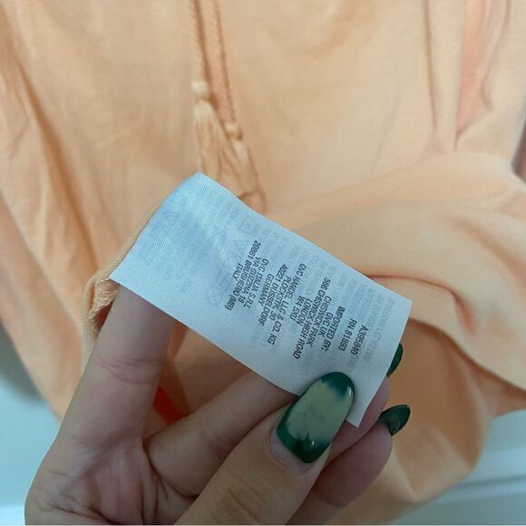 Hippie Haute Top Women Orange Embroidered Tassel Boho Plus 2X tunic - Picture 6 of 6